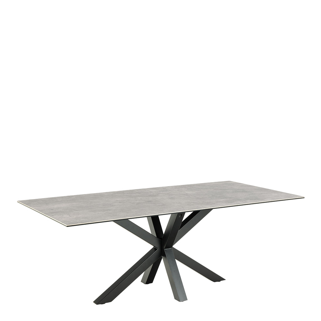 Harlow Dining Table with Ceramic Grey Top 200cm