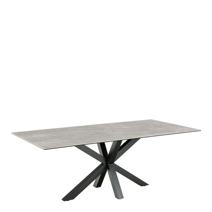 Harlow Dining Table with Ceramic Grey Top 200cm