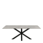 Harlow Dining Table with Ceramic Grey Top 200cm