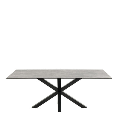 Harlow Dining Table with Ceramic Grey Top 200cm