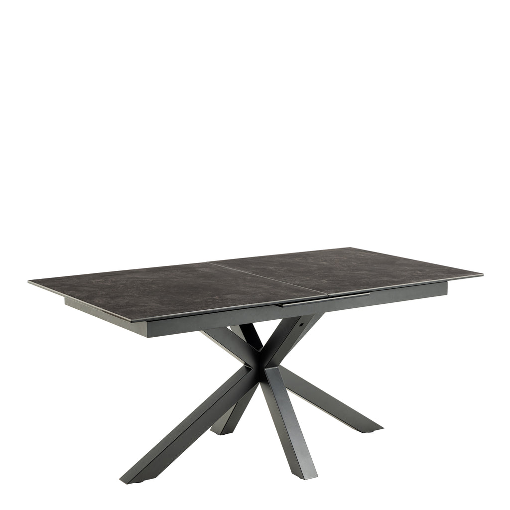 Harlow Extendable Dining Table with Ceramic Black Top 168cm