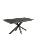Harlow Extendable Dining Table with Ceramic Black Top 168cm