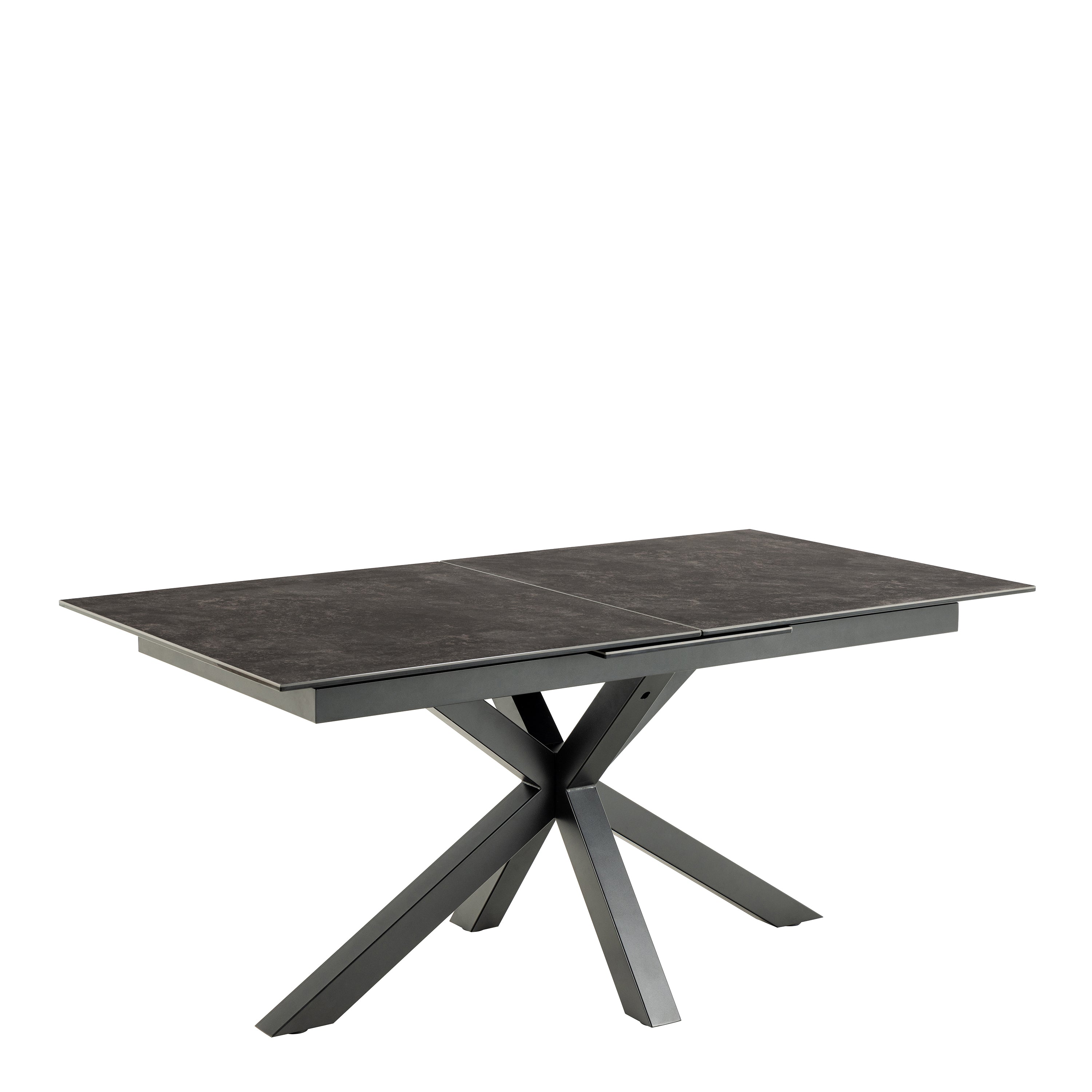 Harlow Extendable Dining Table with Ceramic Black Top 168cm