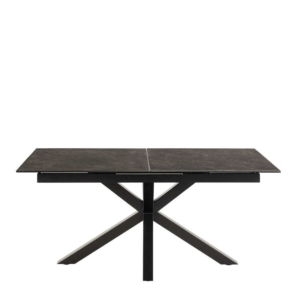 Harlow Extendable Dining Table with Ceramic Black Top 168cm