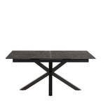 Harlow Extendable Dining Table with Ceramic Black Top 168cm