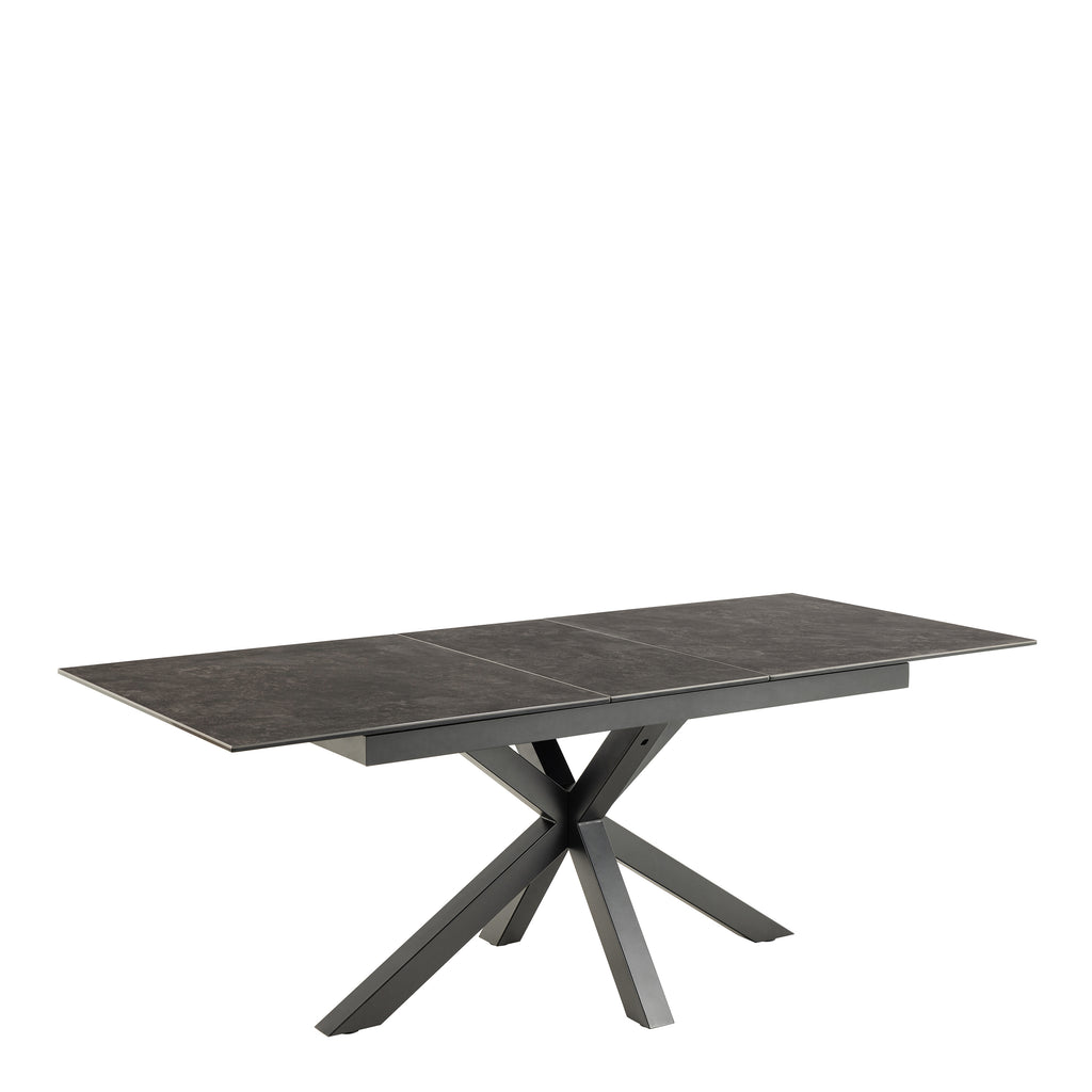 Harlow Extendable Dining Table with Ceramic Black Top 168cm