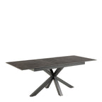 Harlow Extendable Dining Table with Ceramic Black Top 168cm