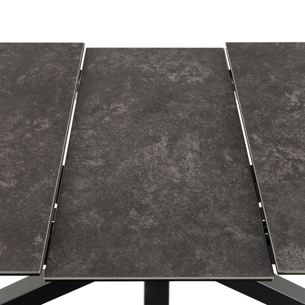 Harlow Extendable Dining Table with Ceramic Black Top 168cm