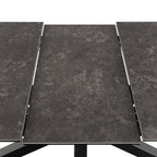 Harlow Extendable Dining Table with Ceramic Black Top 168cm