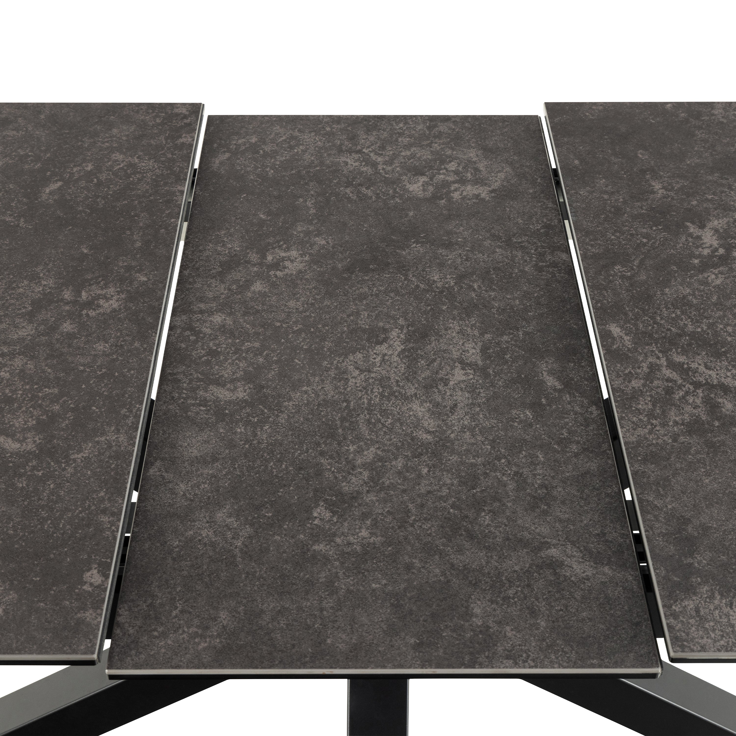 Harlow Extendable Dining Table with Ceramic Black Top 168cm