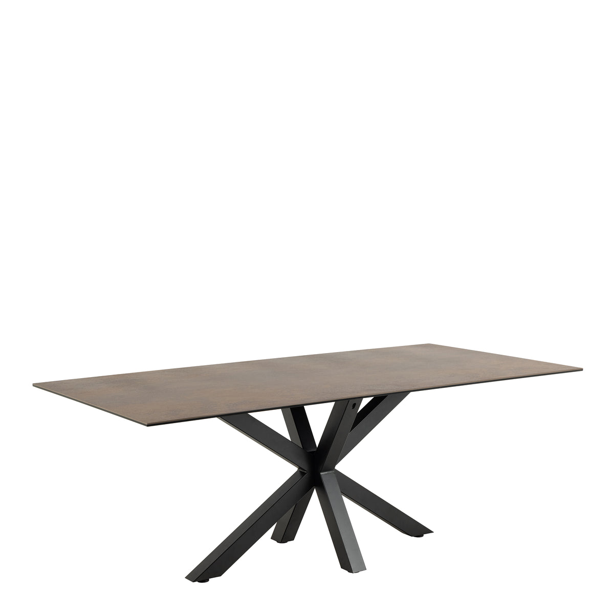 Harlow Dining Table with Ceramic Rusty Brown Top 200cm