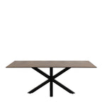 Harlow Dining Table with Ceramic Rusty Brown Top 200cm