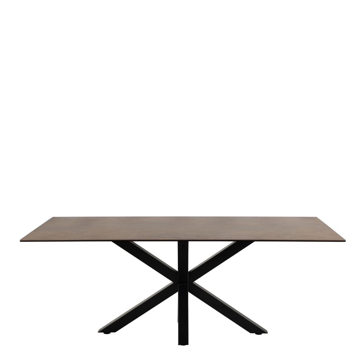 Harlow Dining Table with Ceramic Rusty Brown Top 200cm