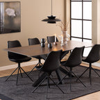 Harlow Dining Table with Ceramic Rusty Brown Top 200cm