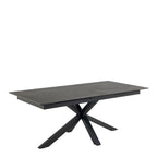 Harlow Extendable Dining Table with Ceramic Black Top 200cm