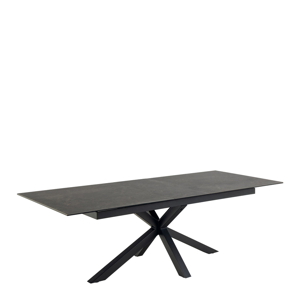 Harlow Extendable Dining Table with Ceramic Black Top 200cm