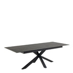 Harlow Extendable Dining Table with Ceramic Black Top 200cm