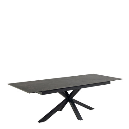 Harlow Extendable Dining Table with Ceramic Black Top 200cm