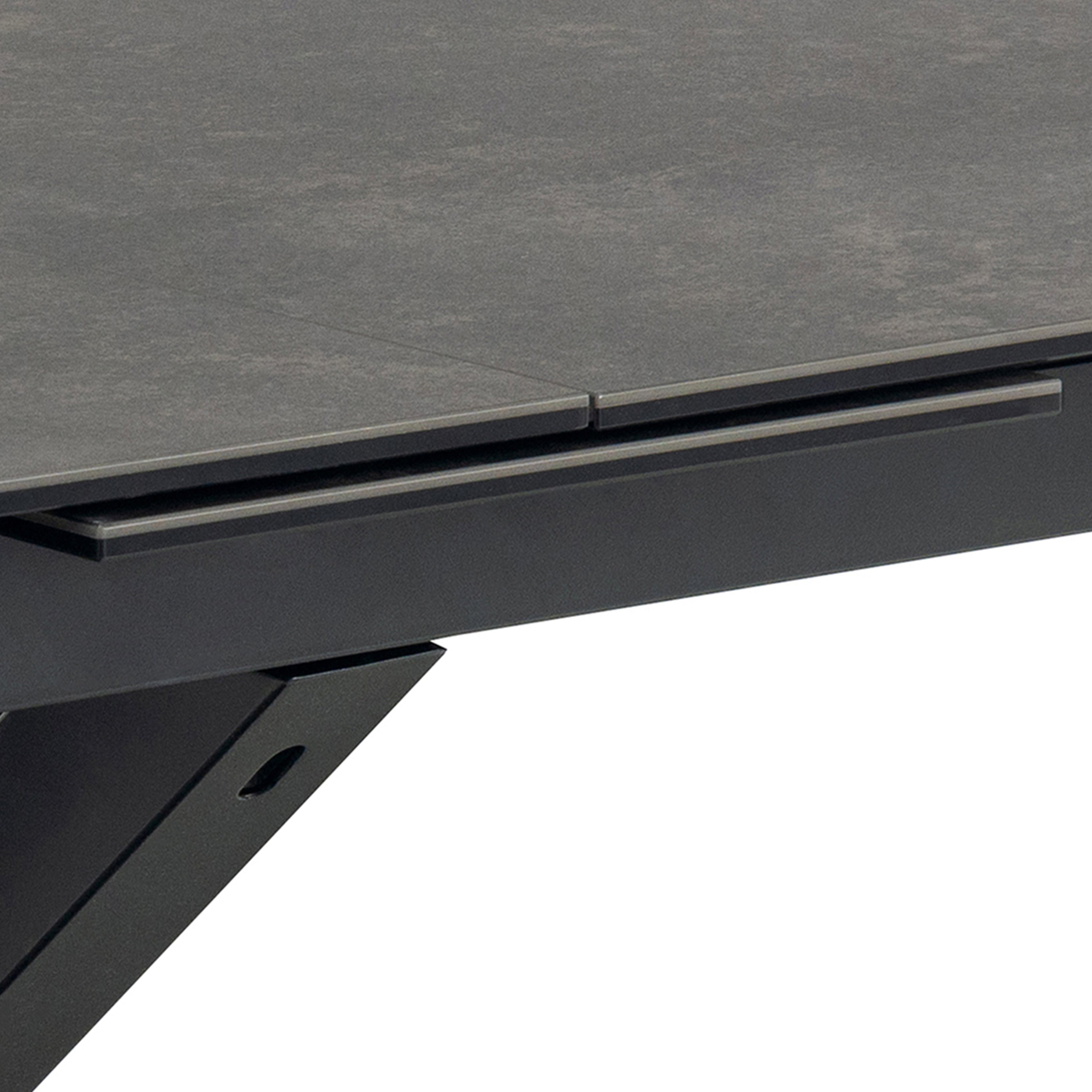 Harlow Extendable Dining Table with Ceramic Black Top 200cm
