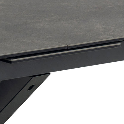 Harlow Extendable Dining Table with Ceramic Black Top 200cm