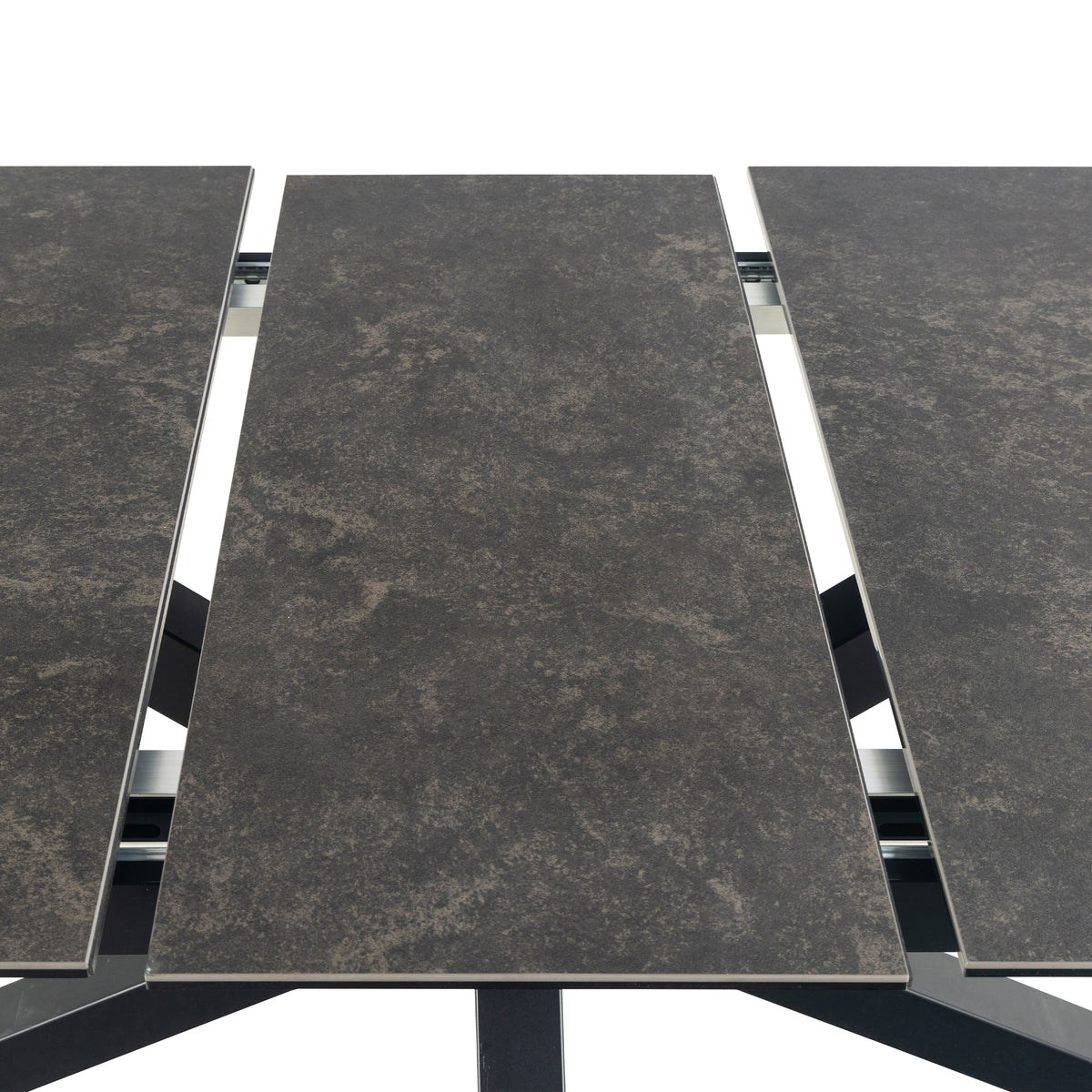 Harlow Extendable Dining Table with Ceramic Black Top 200cm