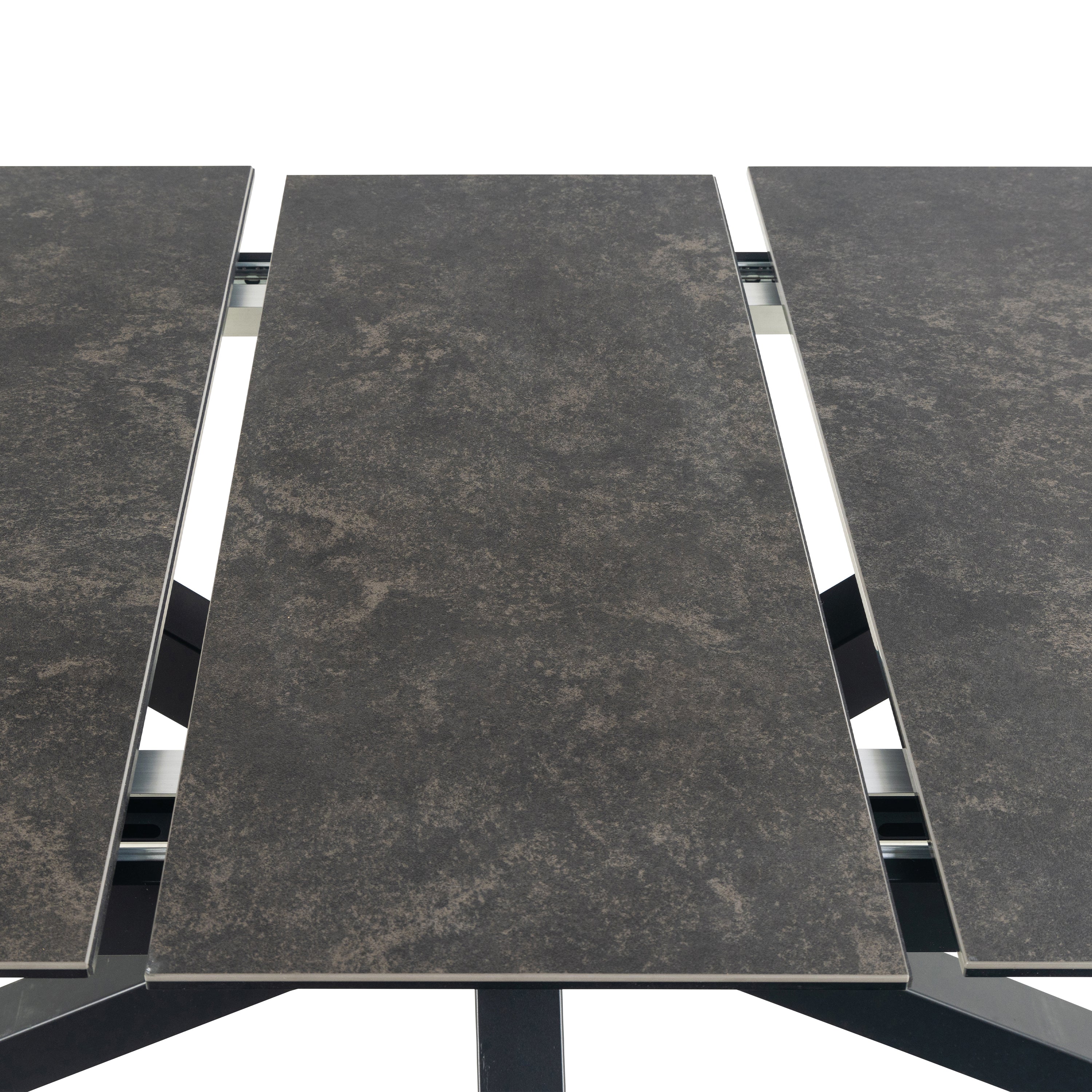 Harlow Extendable Dining Table with Ceramic Black Top 200cm