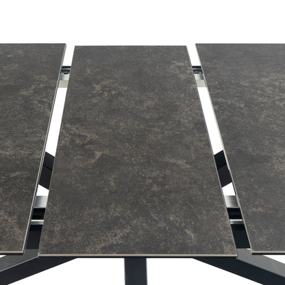 Harlow Extendable Dining Table with Ceramic Black Top 200cm