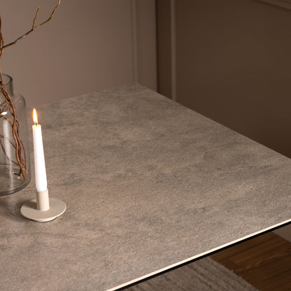 Harlow Dining Table in Ceramic Grey 160x75.5cm