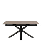Harlow Extendable Dining Table with Ceramic Rusty Brown Top 168cm