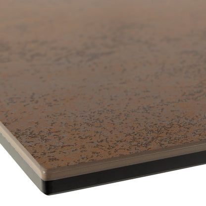 Harlow Extendable Dining Table with Ceramic Rusty Brown Top 168cm
