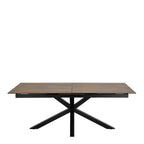 Harlow Extendable Dining Table with Ceramic Rusty Brown Top 200cm