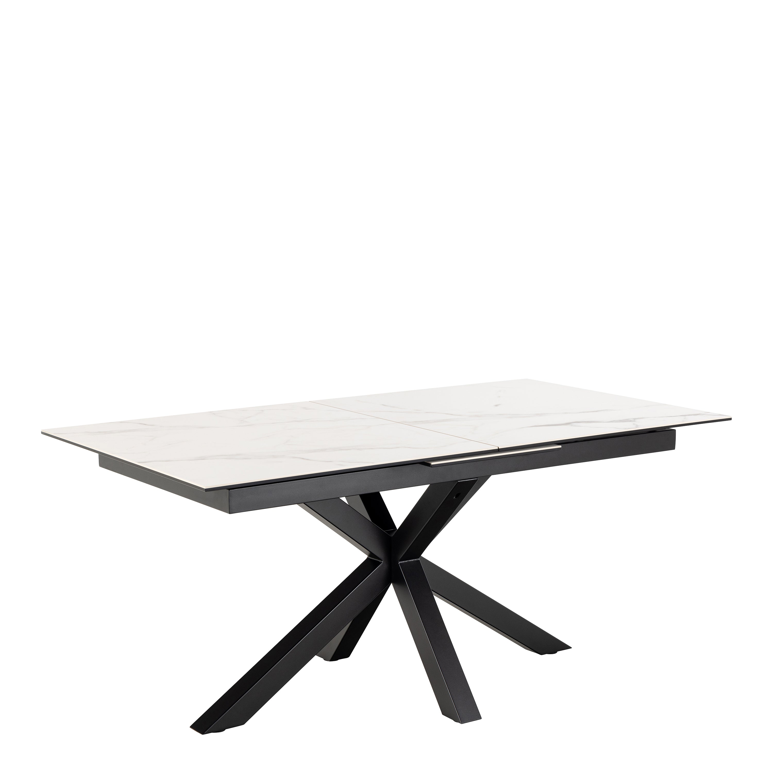 Harlow Extendable Dining Table with Ceramic White Top 168cm