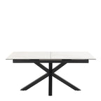 Harlow Extendable Dining Table with Ceramic White Top 168cm