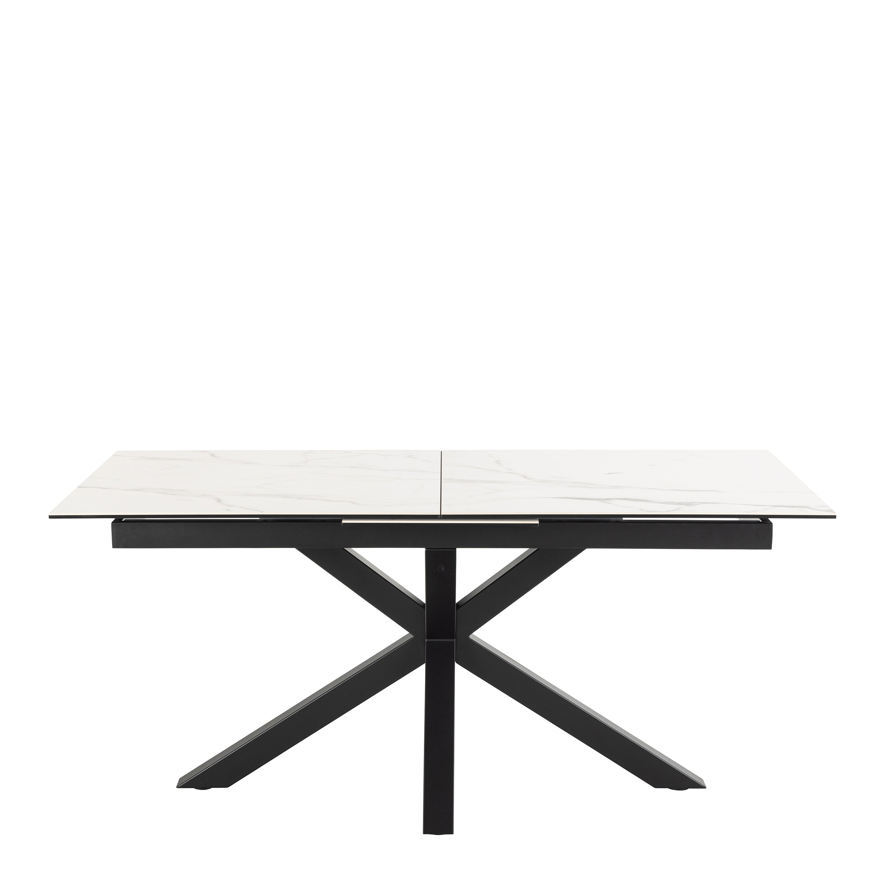 Harlow Extendable Dining Table with Ceramic White Top 168cm