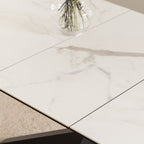 Harlow Extendable Dining Table with Ceramic White Top 168cm