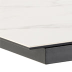 Harlow Extendable Dining Table with Ceramic White Top 168cm