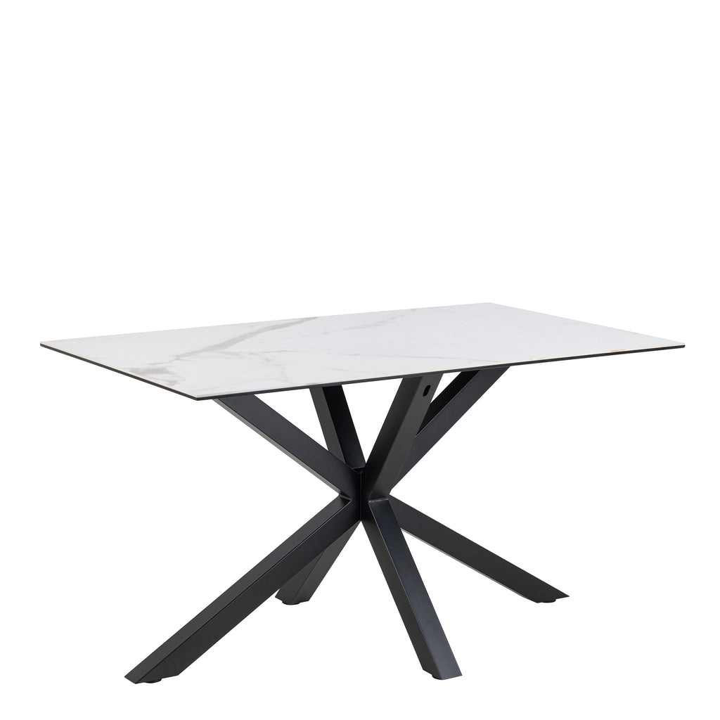 Harlow Dining Table with Ceramic White Top 135cm
