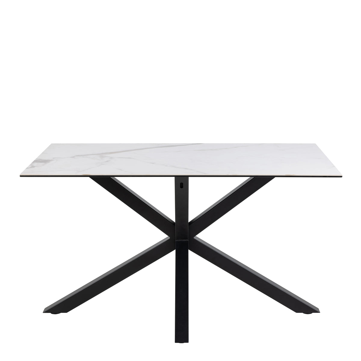 Harlow Dining Table with Ceramic White Top 135cm