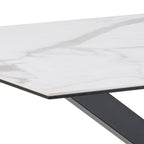 Harlow Dining Table with Ceramic White Top 135cm