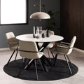 Harlow Round Dining Table with Ceramic White Top