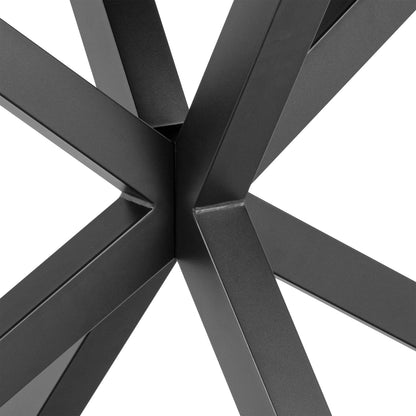 Harlow Dining Table with Ceramic Black Top 135cm