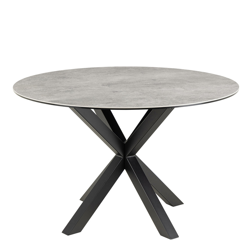 Harlow Round Dining Table with Ceramic Grey Top