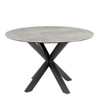 Harlow Round Dining Table with Ceramic Grey Top