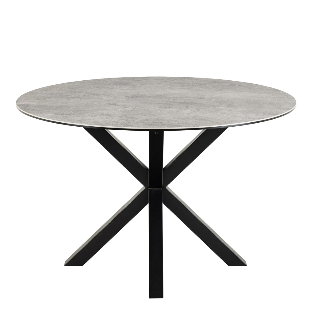 Harlow Round Dining Table with Ceramic Grey Top