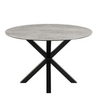 Harlow Round Dining Table with Ceramic Grey Top