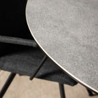 Harlow Round Dining Table with Ceramic Grey Top