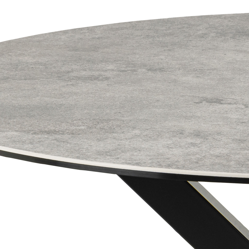 Harlow Round Dining Table with Ceramic Grey Top