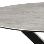 Harlow Round Dining Table with Ceramic Grey Top