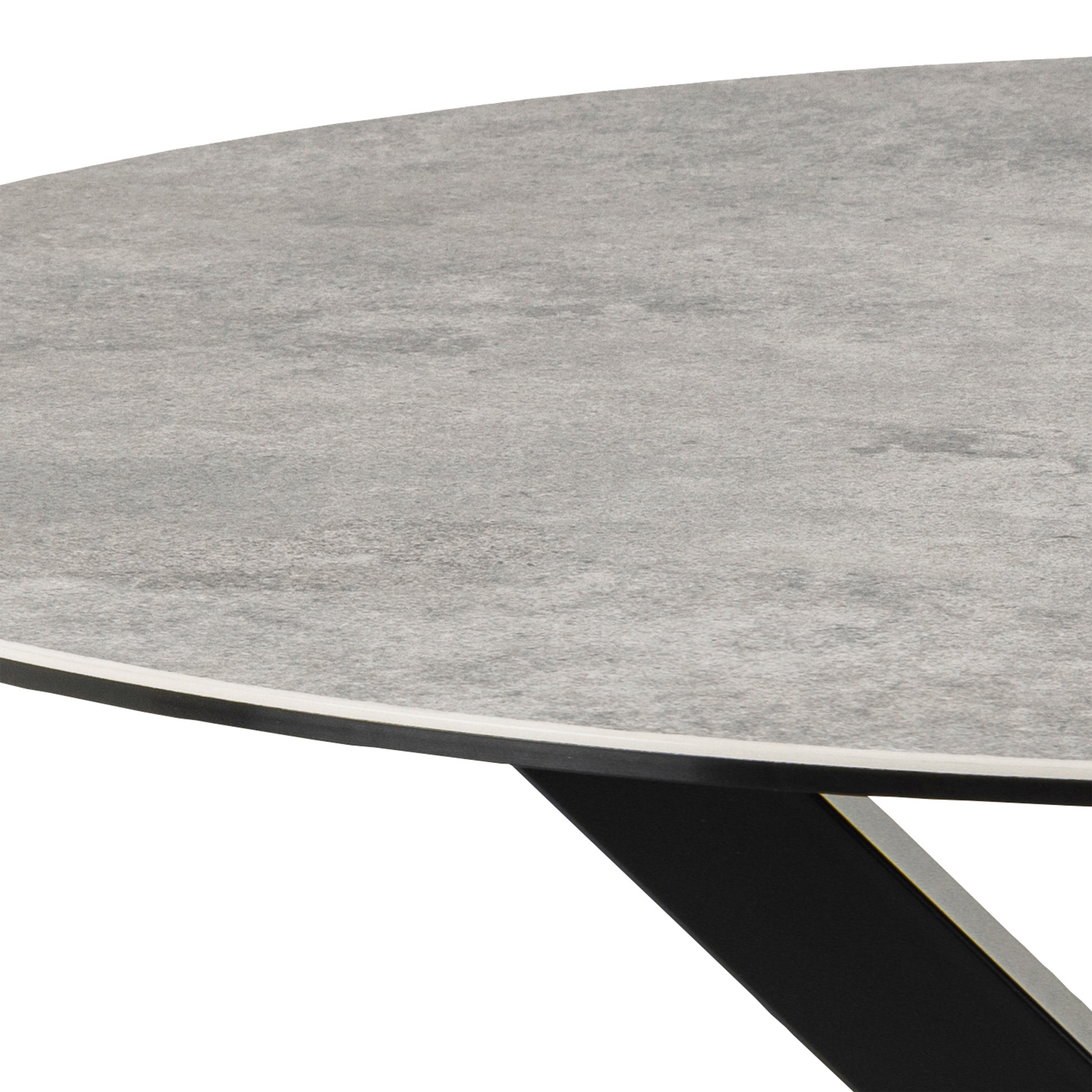 Harlow Round Dining Table with Ceramic Grey Top