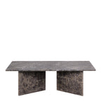 Lyra Rectangular Coffee Table with Marron Marble Top 140cm